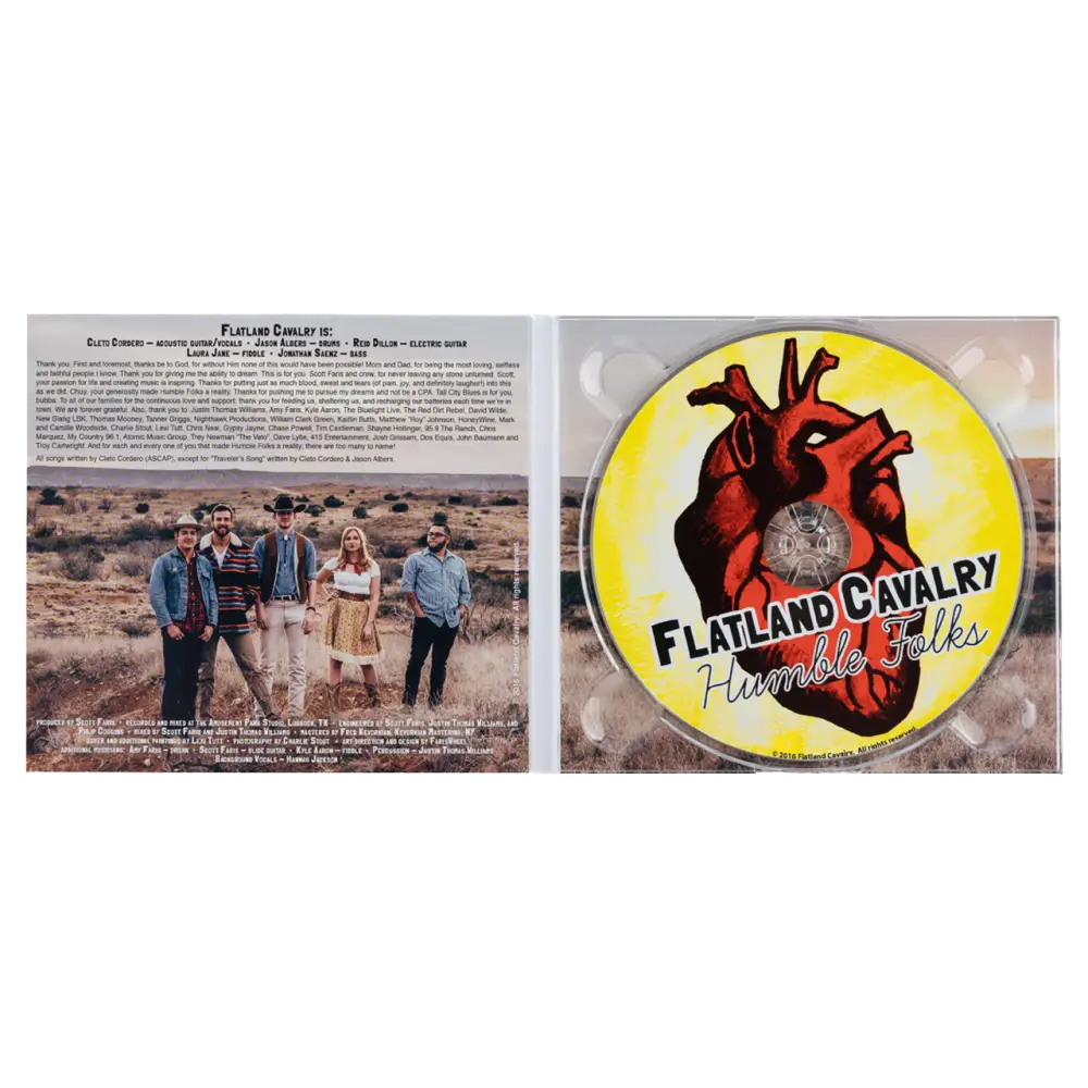 Album cover for Flatland Cavalry featuring a stylized heart design.