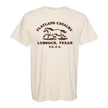 Cream-colored t-shirt.