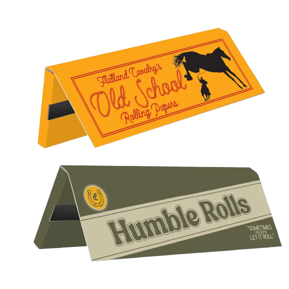 Rolling papers for hand-rolled cigarettes or tobacco products.