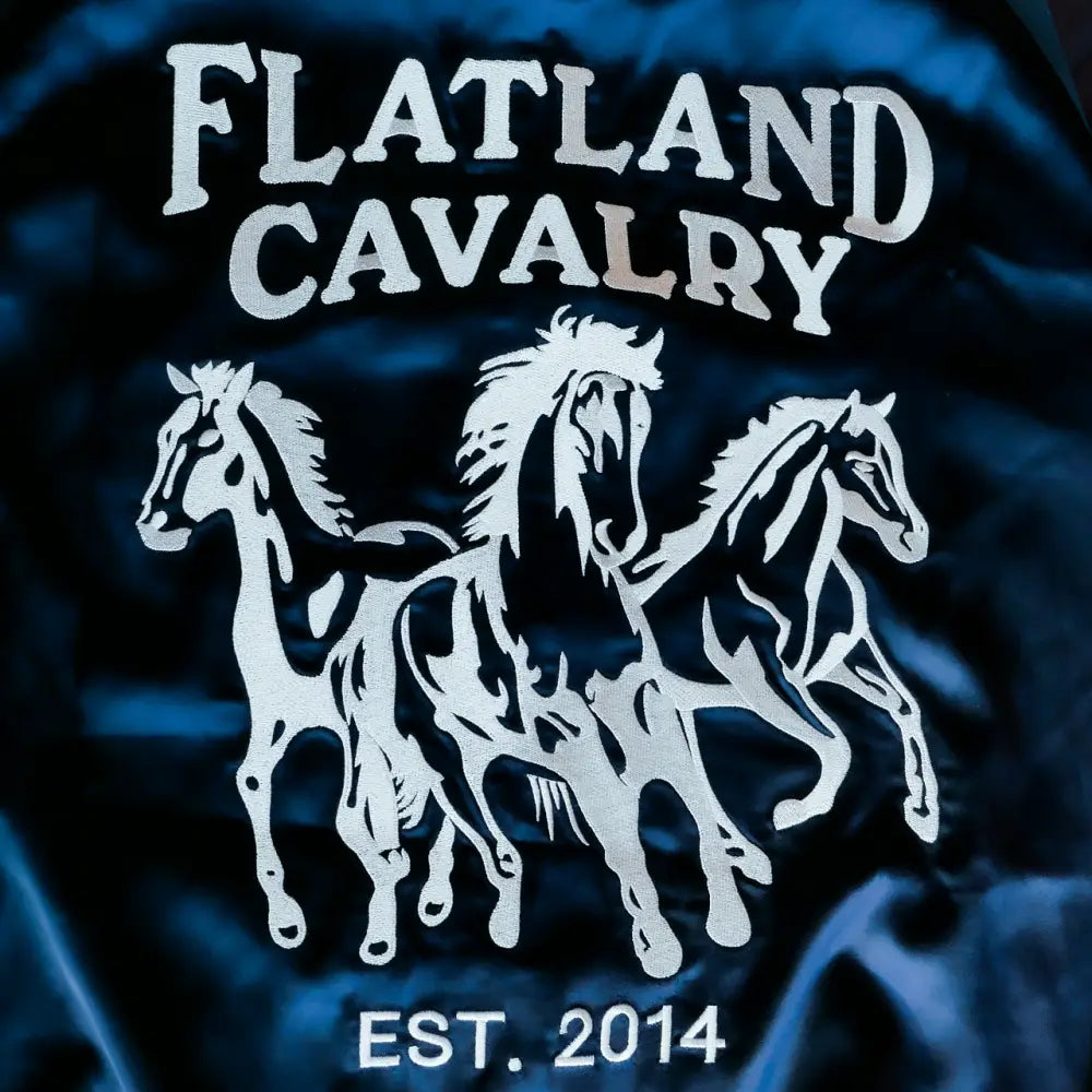 Flatland Cavalry horse graphic.