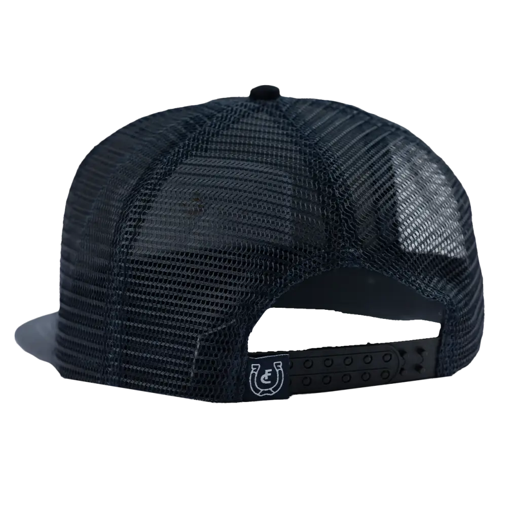 Black mesh baseball cap.